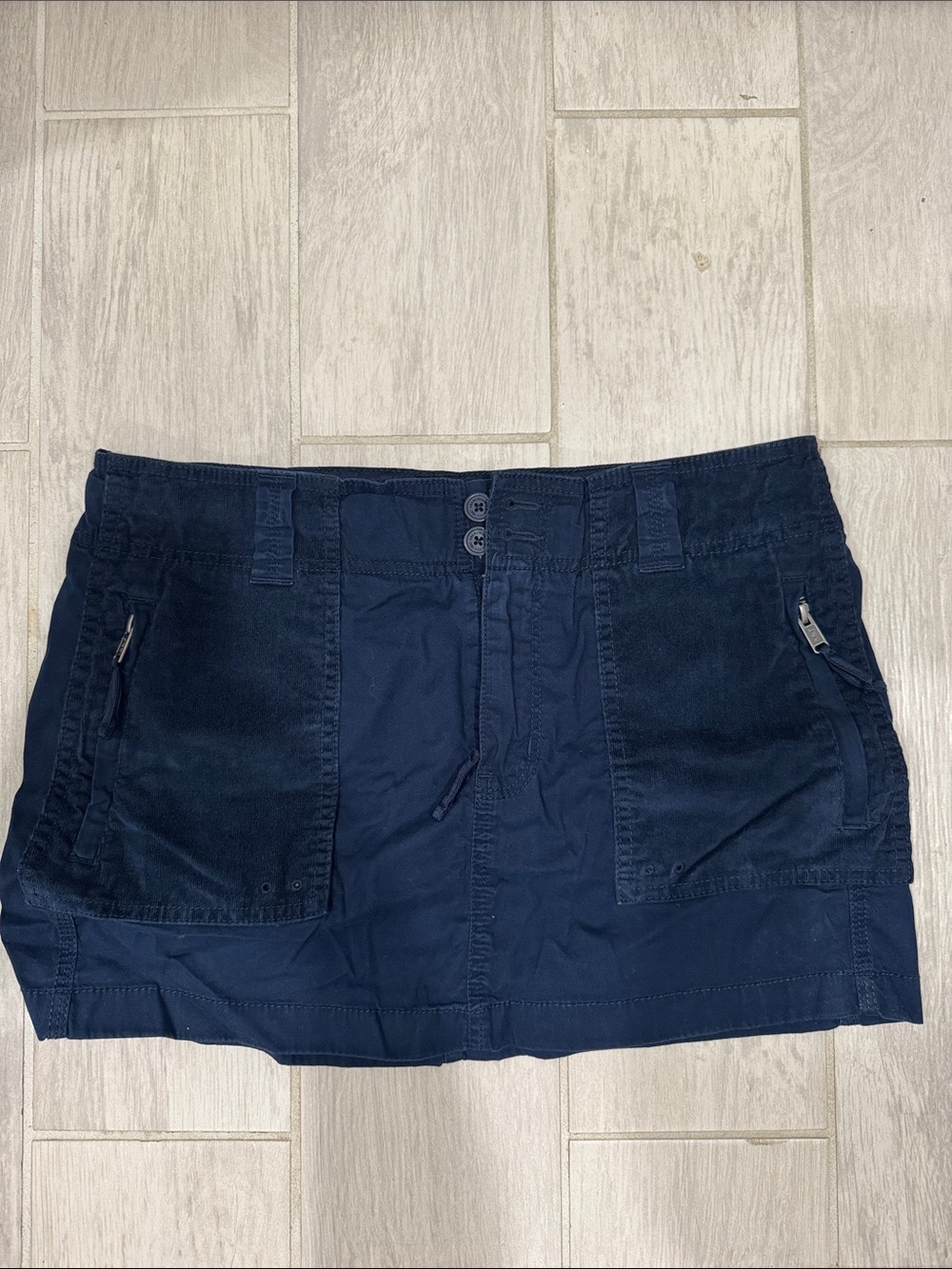 Abercrombie - Navy Mini Skirt with Front Pockets
